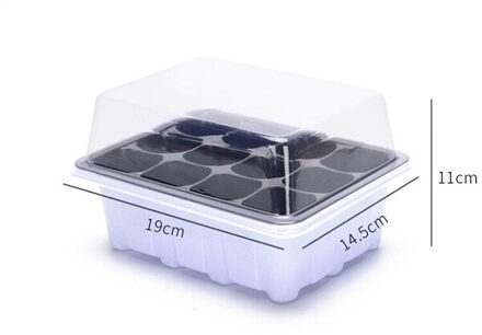 6/12 Plastic Kwekerij Potten Planten Zaad Lade Kit Planten Ontkiemen Doos met Koepel en Base Tuin Grow Box Tuinieren Leveringen 12 holes