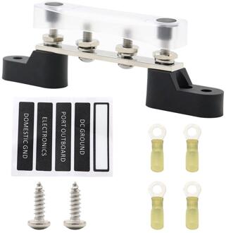 6/12-Positie M4/M6 Enkele Rail Rechte Rij Met Transparante Upper Cover Met Sticker En Warmtekrimpbare Lijn terminal D 4 M6