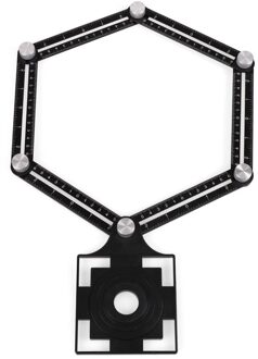 6/12 Vouw Tegel Gat Locator Aluminium Hoek Heerser Finder Glijbaan Vouwen Meten Heerser Gradenboog Hoekige Template 6 Folding