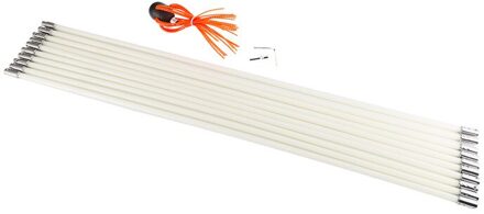 6/12M Nylon Staaf Roterende Schoorsteen Cleaning Kit Indoor Schoorsteen Reinigingsborstel En Staaf Kit Voor Schoon De haard Rookkanaal 6M 6Rod