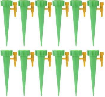 6/12Pcs Automatische Drip Watering Spike Automatische Bloem Plant Tuin Irrigatie Kit Verstelbare Water Self-Watering Apparaat groen 12stk