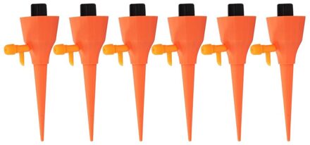 6/12Pcs Automatische Drip Watering Spike Automatische Bloem Plant Tuin Irrigatie Kit Verstelbare Water Self-Watering Apparaat oranje 6stk