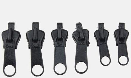 6/12Pcs Instant Zipper Universal Instant Fix Rits Reparatie Kit Vervanging Zip Slider Tanden Rescue Ritsen voor Naaien 12stk zwart A