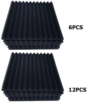 6/12pcs Sound Absorption ElasticityInches Noise Reduction Wedge Acoustic Absorption Foam Sponge Noise Reduction Wall Acoustic F