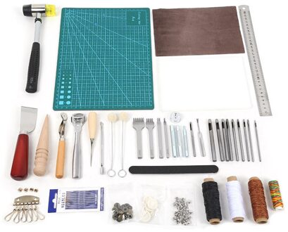 6/18/27/42 pcs Leather Craft Naaien Punch Tool Kit Set Cutter Carving Werken Stiksels Leathercraft tool Sets 42stk