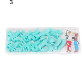 6/18 Stks/doos Siliconen Handschrift Potlood Grips Vingers Pen Handvat Staaf Houder Kids Correctie Apparaat Potlood Aid Grip Houding set 18stk 3