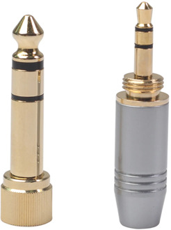 6.35mm Male to 3.5mm Female Plug with 3.5mm Screw Jack Headphone Audio Adapter Audio Video Cable Adapter Locking Cable