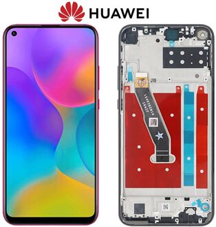 6.39 Inch Voor Huawei P40 Lite E ART-L29 / Y7p ART-L28 Lcd Touch Screen Digitizer Vergadering Met frame zwart nee kader
