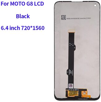 6.4 ''Originele Display Voor Motorola Moto G8 Lcd Touch Screen Met Frame Getest Digiziter Vergadering Vervangende Onderdelen zwart nee kader