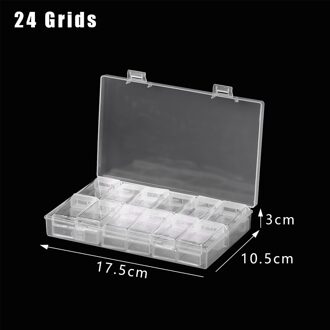 6-42 Grids Diamant Schilderen Strass Transparante Opbergdoos Met Deksel Multi Grids Sieraden Boor Collection Organisatie Case