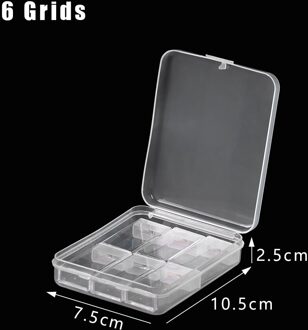 6-42 Grids Diamant Schilderen Strass Transparante Opbergdoos Met Deksel Multi Grids Sieraden Boor Collection Organisatie Case