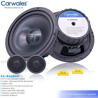 6.5 Inch 2-way Combinatie Subwoofer Auto Audio Akoestische Systeem Auto Speakers voor Auto Tweeter Woofer Luidspreker In de Auto 3ohm