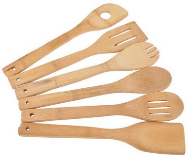 6/5 Pcs Keuken Kookgerei Houten Non-stick Lepels & Spatel Kookgerei Koken Set Keuken Tool Accessoires