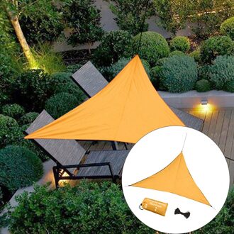 6.5 'X 6.5' X 6.5 'Driehoek Zand Zonnescherm 160 Gsm Uv Blok Stof Uv-bestendig Voor outdoor Carport Dek oranje
