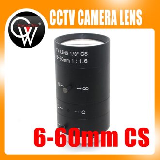 6-60Mm 1/3 "Cs Cctv Lens Ir F1.6 Handmatige Zoom Handmatige Iris Cs Mount Voor Ip cctv Ccd Camera Doos Usb Camera
