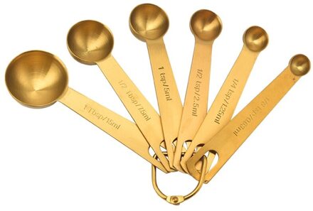 6/7Pcs Maatlepels Rvs Kruiden Koffie Thee Meet Scoop Met Schaal Bakkerij Tool Keuken Benodigdheden