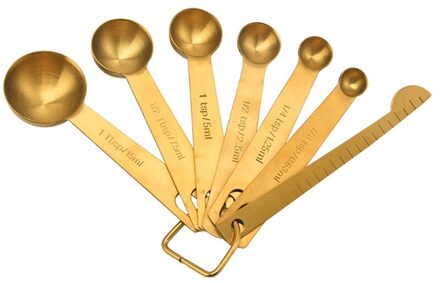 6/7Pcs Maatlepels Rvs Kruiden Koffie Thee Meet Scoop Met Schaal Bakkerij Tool Keuken Benodigdheden