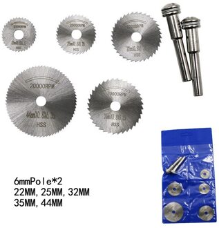 6/7Pcs Mini Hss Cirkelzaag Blade Rotary Tool Voor Dremel Metal Cutter Power Tool Set Hout Snijden discs Boor Doorn Cutoff
