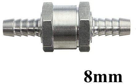 6/8/10/12mm Aluminium Een Manier Brandstof Non Return Terugslagklep Benzine Diesel voor auto Vacuüm Slang Olie Water Pompen #25 6mm