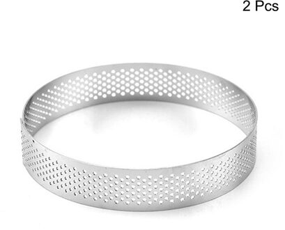 6 8 10 Cm Rvs Taartvorm Ring Taartje Cake Mousse Mallen Cirkel Cutter Pie Ring Hittebestendig geperforeerde 7cm