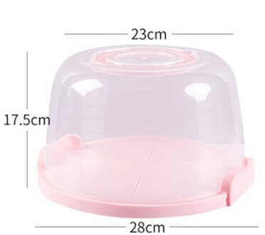 6/8/10 Inch Cake Carrier Draagbare Plastic Pastry Opbergdoos Dessert Container Cover Case Fruit Groenten Opslag Boxs 8duim roze
