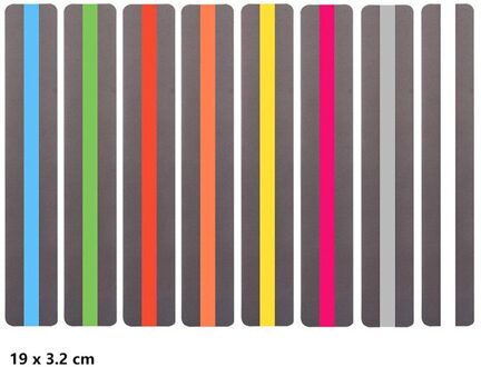 6/8/10 Pcs Transparante Lezen Gids Strip Schoolbenodigdheden Markeerstift Gekleurde Overlays Plastic Bladwijzer Voor Dyslexie Student A 8 stk