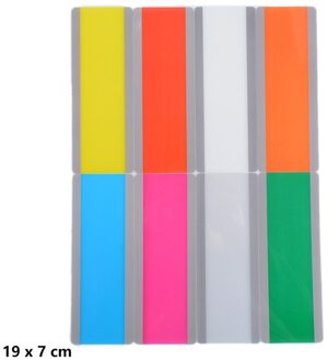 6/8/10 Pcs Transparante Lezen Gids Strip Schoolbenodigdheden Markeerstift Gekleurde Overlays Plastic Bladwijzer Voor Dyslexie Student B 8 stk