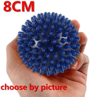 6-8 Cm Duurzaam Pvc Spiky Massage Bal Trigger Point Sport Fitness Hand Foot Pain Relief Fasciitis Plantaris Reliever egel Bal lucht blauw