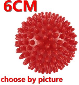 6-8 Cm Duurzaam Pvc Spiky Massage Bal Trigger Point Sport Fitness Hand Foot Pain Relief Fasciitis Plantaris Reliever egel Bal Rood