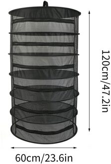 6/8 Lagen Drogen Netto Voor Kruiden Opknoping Mand Vouwen Droog Rek Kruid Drogen Netto Droger Zak Mesh Voor Bloemknoppen planten Organizer 6 floors