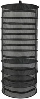 6/8 Lagen Drogen Netto Voor Kruiden Opknoping Mand Vouwen Droog Rek Kruid Drogen Netto Droger Zak Mesh Voor Bloemknoppen planten Organizer zwart 8-laag