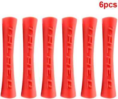6/8 Stuks Anti-Wrijven Fiets Kabel Protector Fiets Brake Shift Kabel Guard Anti-Wrijving Bike Frame protector Buizen Kabel Cover 6stk rood