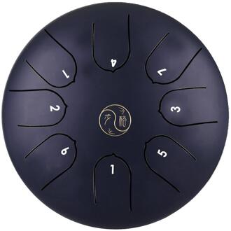 6/8Inch Tone Metal Boeddhistische Zingen Geluid Percussie Meditatie Zingen Drum Ink zwart 6 inches