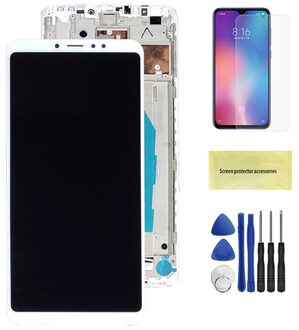 6.9 "Lcd Voor Xiaomi Max 3 Mi Max 3 Lcd-scherm Touch Screen Panel Digitizer Vergadering Vervanging Voor Mi max3 Lcd wit met kader