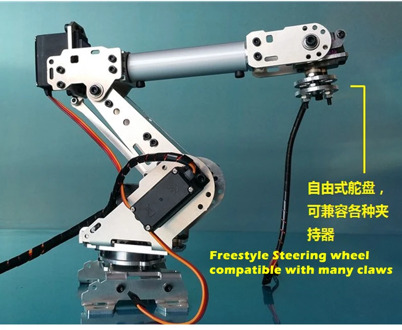 6-axis Robotic Arm Abb Industrial Robot Arm Model Multi-Dof Manipulator Claw Gripper with 6pcs MG996R for Arduino DIY Project