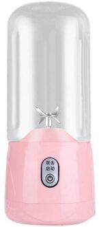 6 Blades Draagbare Juicer Elektrische Usb Oplaadbare Smoothie Blender Machine Mixer Sap Cup Maker Snelle Blenders roze