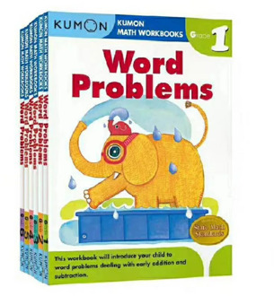 6 Books/Set Kumon Math Workbooks Word Problems English Math Problems Teaching Books