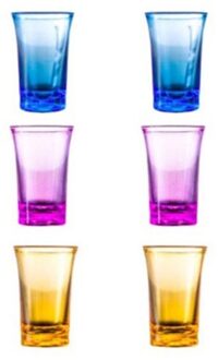 6 Borrelglaasjes Dispenser Houders Voor Wijn Bier Drank Drank Subpackage Rack Party Drank Drinken Games Bar Vullen Tool 6stk colours