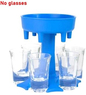 6 Borrelglas Dispenser En Houder-Dispenser Voor Vullen Vloeistoffen, Schoten Dispenser Alcohol Dispenser Fles Shots 114 blauw