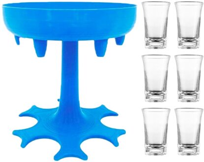 6 Borrelglas Dispenser Houder Carrier Caddy Liquor Dispenser Partij Drank Drinken Games Bar Cocktail Wijn Snelle Vulling Tool 1 reeks B
