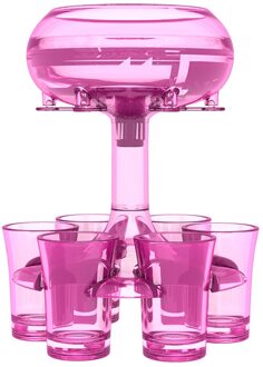 6 Borrelglas Dispenser Houder Draagbare Whisky Bier Dispenser Rack Bar Accessoire Drinken Party Houder Vullen Vloeistoffen Voor Wijn wijn rood