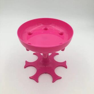 6 Borrelglas Dispenser Houder Shot Buddy Wijn Cocktail Snel Vullen Tool Cooler Bier Drank Dispenser Party Bar Accessoires Roze