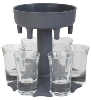 6 Borrelglas Dispenser Houder Wijn Glas Rack Koeler Bier Drank Dispenser Shot Buddys Party Bar Accessoires mold 6 cups4