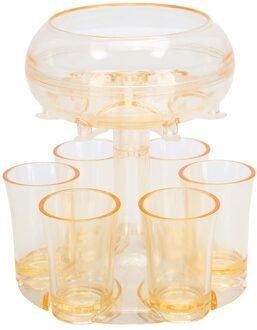 6 Borrelglas Dispenser Houder Wijn Schenker Drinking Game Party Bar Cocktail Bier Accessoire Snelle Vulling Drinken Glas Dispenser gouden