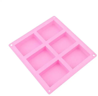 6 Cavity Plain Basic Rectangle Silicone Soap Mold Baking Mold Tray For Homemade Diy Craft Soap Mold Decor Tools Moule savon