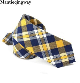 6 Cm Engeland Stijl Plaid Stropdas Strikjes Voor Mannen Vrouwen Bruiloft Stropdas Formele Slijtage Pak Katoen Skinny Tie 5