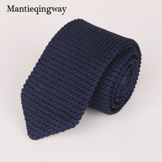 6 Cm Knit Gebreide Ties Voor Mens Pak Stropdas Effen Kleur Skinny Mannen Geweven Gravatas Slim Sjaaldassen Hals tie 089