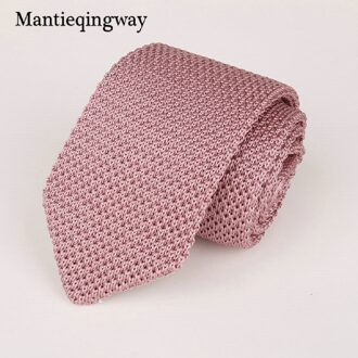 6 Cm Knit Gebreide Ties Voor Mens Pak Stropdas Effen Kleur Skinny Mannen Geweven Gravatas Slim Sjaaldassen Hals tie 090