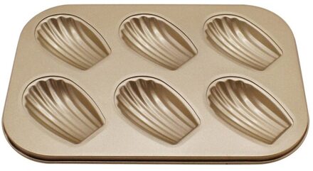 6 Cups Madeleine Cakevorm Anti-aanbak Bakken Pannen Shell Vormige Madeleine Mallen Bakken Gerechten Keuken Backware Cookie Mould