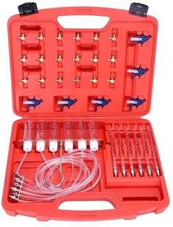 6 Cylinde Diesel Injector Flow Meter Adapter Set Common Rail Lek Off Tester Kit